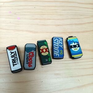 Set of 5 Beer Can Croc Charms